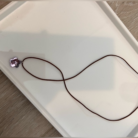 Swarovski Purple Heart Crystal Necklace - Picture 3 of 4